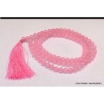 Collier mala tibtain 108 perles quartz rose