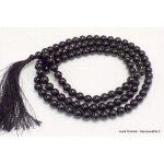 Collier mala tibtain 108 perles tourmaline noire