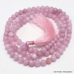 Collier mala tibtain en kunzite rose108 perles