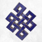 Dcoration murale noeud sans fin en lapis lazuli