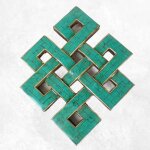 Dcoration murale noeud sans fin en turquoise