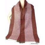 Echarpe pour homme marron bordeau