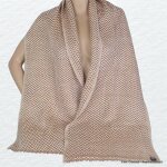 Echarpe laine cachemire motifs gomtriques