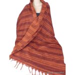 Grand chle laine de yak rouille bordeau 100 x 200 cm