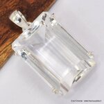 Grand pendentif cristal de roche facett
