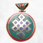 Grand pendentif tibtain noeud infini