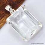 Gros pendentif facett cristal de roche 22 gr