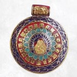 Gros pendentif tibtain bouddha