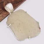Gros pendentif vritable verre libyque asymtrique