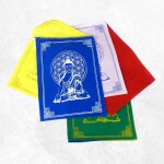 Guirlande de 10 drapeaux tibtains bouddha