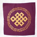 Housse de coussin bordeau noeud infini