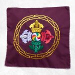 Housse de coussin dorj vajra brod bordeau