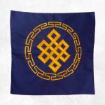 Housse de coussin noeud sans fin couleur bleu nuit