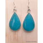 Larges boucles d'oreilles smithsonite forme goutte