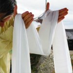 Lot de 24 khatas tibétaines blanches Lot de 24 khatas tibétaines blanches