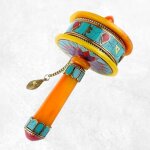 Moulin  prire ambre et turquoise pierres naturelles