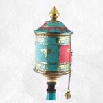 Moulin  prires bouddhiste yeux de bouddha 30 cm