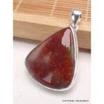Pendentif agate mousse du texas triangulaire