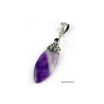 Pendentif améthyste à bandes moderne Pendentif améthyste à bandes moderne