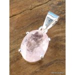Pendentif argent morganite facette