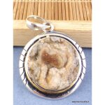 Pendentif argent pierre du desert effet rocher