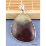 Pendentif argent prehnite boulder