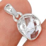 Pendentif authentique diamant d'herkimer