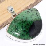 Pendentif bijou semi - rond en jade transvaal hydrogrossulaire