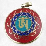 Pendentif bouddhiste rversible om tibtain