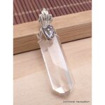 Pendentif cristal de roche brut campo del cielo