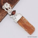 Pendentif cyanite orange grenat marquise Pendentif cyanite orange grenat marquise
