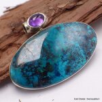 Pendentif design shattuckite amthyste cabochon