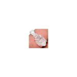 Pendentif diamant d'herkimer serti griffes