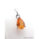 Pendentif grenat mandarin taille poire