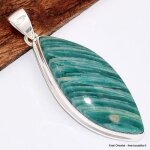Pendentif marquise en amazonite du brésil Pendentif marquise en amazonite du brésil