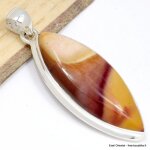 Pendentif marquise en jaspe mokaïte Pendentif marquise en jaspe mokaïte