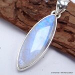 Pendentif marquise pierre de lune bleue Pendentif marquise pierre de lune bleue