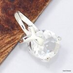 Pendentif moderne cristal de roche facett
