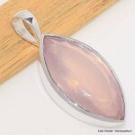 Pendentif quartz rose facetté marquise qualité aaa Pendentif quartz rose facetté marquise qualité aaa