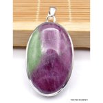 Pendentif rubis sur zozite forme ovale