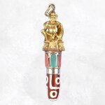 Pendentif tibtain dieu indien perle de dzi