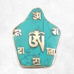 Pendentif tibétain ghau om mani pedme hum Pendentif tibétain ghau om mani pedme hum