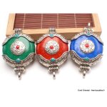 Pendentif tibtain pierre fantaisie rouge