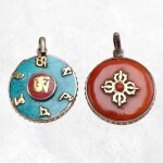 Pendentif tibtain rversible om et dordj