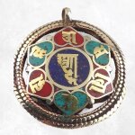 Pendentif tibtain rversible om et kalachakra