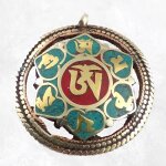 Pendentif tibtain rversible symbole kalachakra
