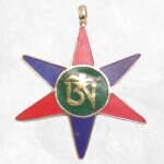 Pendentif tibtain symbole bouddhiste om 3 couleurs