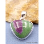 Petit pendentif rubis sur zozite triangulaire