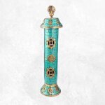 Porte encens bouddhiste en turquoise