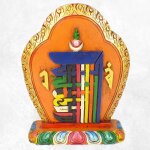 Sculpture bouddhiste sur bois kalachakra Sculpture bouddhiste sur bois kalachakra